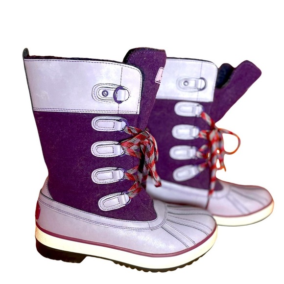 UGG AUSTRALIA Women's Baroness Lace-up Purple Mid-top SNOW Boots WINTER SZ 7 - Picture 1 of 12